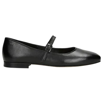 Dámské polobotky Dámské Černé Kožené Baleríny S Páskem Přes Nárt Wojas 4402951 38