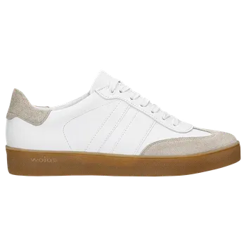 Dámské polobotky Bílo-Šedé Dámské Tenisky Na Ploché Hnědé Podrážce Wojas 4630779 39