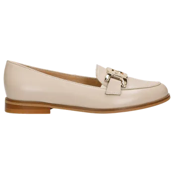 Dámské polobotky Béžové Mokasíny Dámské Z Kvalitní Lakované Kůže Wojas 4622554 39