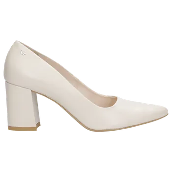 Dámské lodičky Béžové Lodičky Dámské Na Sloupkovém Podpatku Wojas 3502754 36,5