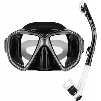 Potápěčská maska Šnorchlovací set maska a šnorchl Aropec HORNET a ENERGY DRY - černá