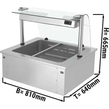 Vinotéka G.Gastro Instalace Bainmarie - 0,8 m - řada C