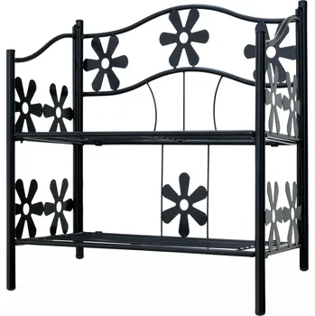 Odpadkový koš Deuba® Kovová police 50×60×30 cm – černá, matný povrch