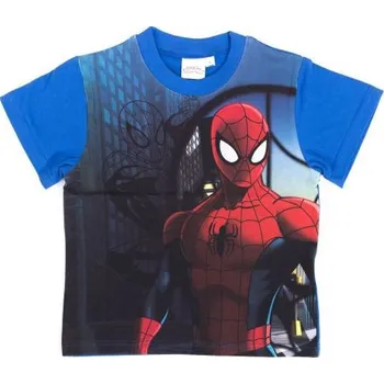 Exity KFT Chlapecké tričko SPIDERMAN ve střehu krátký rukáv modré Barva: Modrá, Velikost: 104