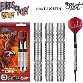 Terč na šipky Sada šipek Birds of Prey Osprey Soft Tip – 80% wolframové barrely (BPOSF-18)