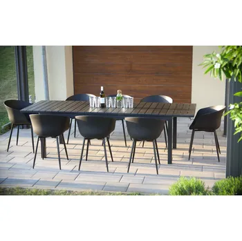 Zahradní sestava Nábytek Texim Jídelní set GRANDE LUNGO + 8x židle RIKKE