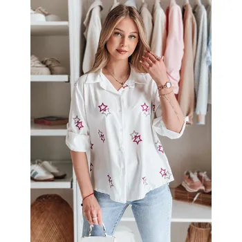 Dámské oblečení Dámská oversize košile s hvězdičkami ASTROWIA DStreet šedá 3277268