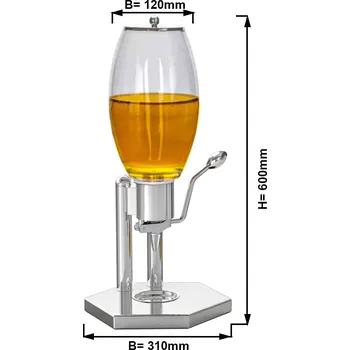 Dávkovač mýdla G.Gastro Dávkovač medu - 5L - chróm