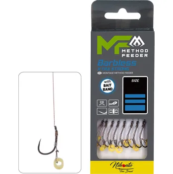 Návnadová surovina Mikado Návazec Method Feeder Rigs Barbless x-tra Strong 8ks Velikost háčku: #6
