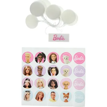 Vánoční dekorace Dekorativní světýlka se samolepkami k zavěšení Barbie: Postavy 20 kusů samolepek