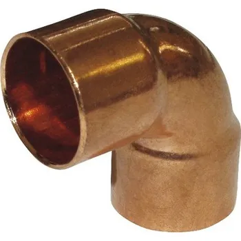 Fitinka Koleno 90 AA 5090 15 mm, měď, hrdlo na obou stranách