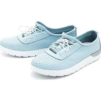 Dámské tenisky Dámské kožené tenisky L1051 35 Looke modré Barva: sv.modrá, Velikost: 41