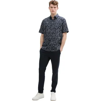 Pánská košile TOM TAILOR® PÁNSKÁ KOŠILE KR. RUKÁV POTISK - NAVY XL