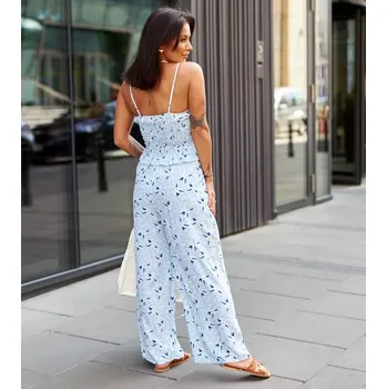 Dámská erotická souprava Gemre Blue set with a strappy top and pants Lilia Gemre bílá | světle modrá 3330493