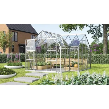 Skleník Skleník Vitavia Sirius skleněný 3 mm 383 x 383 cm hliník vč. základového rámu