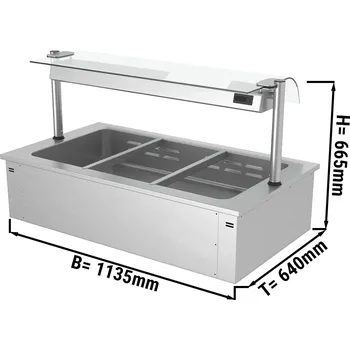 Vinotéka G.Gastro Instalace Bainmarie - 1,1 m - řada B