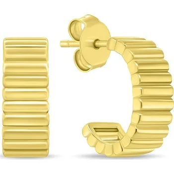 Náušnice Brilio Silver Pozlacené kruhové náušnice EA1091Y (Ag925/1000, 3,78 g)