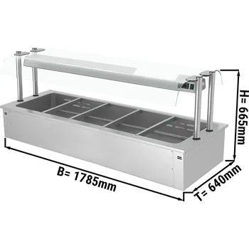 Vinotéka G.Gastro Instalace Bainmarie - 1,8 m - řada D