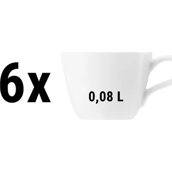 G.Gastro (6 pieces) SELTMANN WEIDEN | Coup Fine Dining Espresso Cups – White - 80 ml - Porcelain