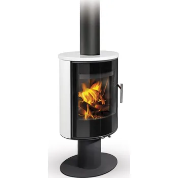 Krbová kamna Romotop LAREDO T 01 keramika - krbová kamna Glazura: 58507 - Steel