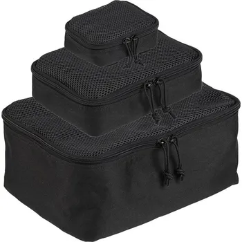 Outdoorové zavazadlo MILTEC Sada 3ks organizačních pouzder se síťkou Molle Mil-Tec® Black černá