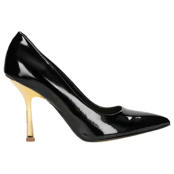 Dámské lodičky Luxusní Černé Dámské Lodičky Se Zlatým Podpatkem Wojas 3510831 39,5