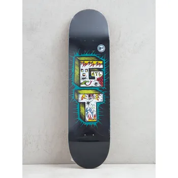 Skateboard Antihero Grant Stacked (black/teal) 8.38