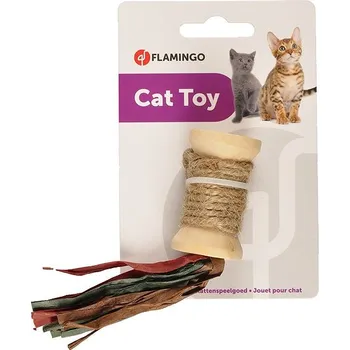 Hračka pro kočku Flamingo Rila cívka hnědá 13 cm