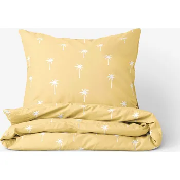 Povlečení Bavlněné povlečení - Palmy na žluté 140 x 200 a 70 x 90 cm