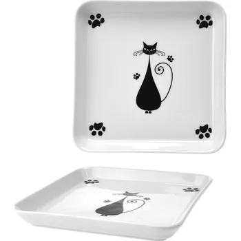 Dekorace porcelánu Pešatovi Miska čtverec 16 cm Black Cats