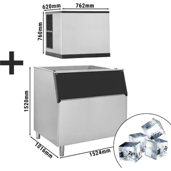 Výrobník ledu G.Gastro Výrobník kostek ledu - 403 kg / 24 h - vč. zásobníku na led