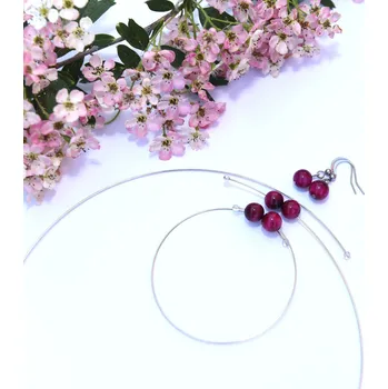 Souprava šperků Tygří oko magenta souprava