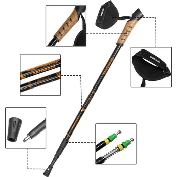 cyklosedačka Sportana® Nordic walking hole – teleskopické, s tlumením, oranžové