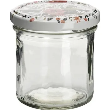 Zavařovací sklenice Gastro Zavařovací sklenice Letní kvítí, sada 6 ks, čirá, s víčkem, objem 0,165 l.
