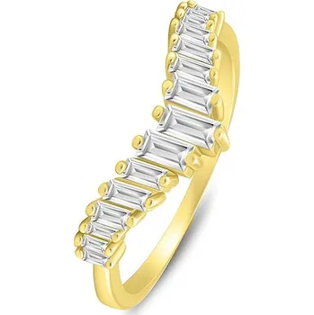 Prsten Brilio Silver Pozlacený prsten s čirými zirkony RI140Y 54 mm (Ag925/1000, 2,29 g)