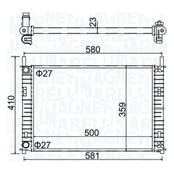 Chladič motoru Chladič, chlazení motoru MAGNETI MARELLI 350213152700