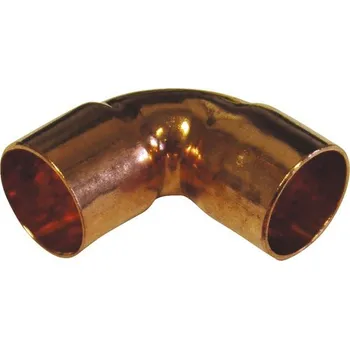 Fitinka Oblouk 90 AA 5002A 22 mm, měď, hrdlo na obou stranách