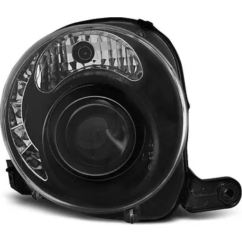 Přední světlomet Přední světla, FIAT 500, 2007-2015, BLACK LED (62.LPFI24)