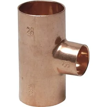 Instalatérský materiál T kus 5130R 28-18-28 mm, měď, redukovaný