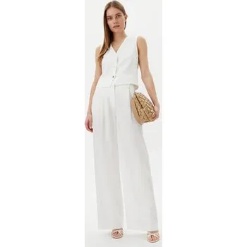 Dámské kalhoty LOLA CASADEMUNT Palazzo kalhoty LS2514010 Bílá Wide Leg XS