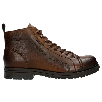 Pánské polobotky Hnědé Pánské Šněrovací Boty Z Hladké Kůže Wojas 2411152 40