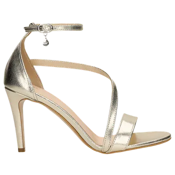 Dámské sandále Elegantní Zlaté Sandály Na Vysokém Podpatku Se Zdobným Páskem Wojas 7618858 36
