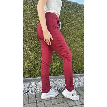 Dámské prodloužené tepláky bordó velikost: XXL, délka: "38"