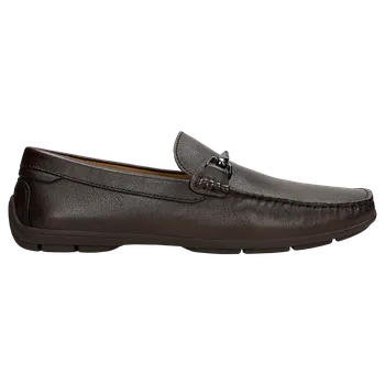 Pánské polobotky Tmavohnedé Mokasíny Z Hladkej Kože Wojas 1020052 40