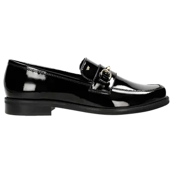 Dámské polobotky Luxusní Černé Dámské Mokasíny Z Lakované Přírodní Kůže Wojas 4609231 38