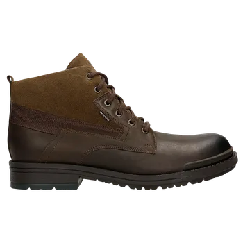 Pánské polobotky Pánské Kotníkové Boty Z Hladké Hnědé Kůže A Veluru Wojas 2403372 40