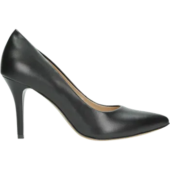 Dámské lodičky Vysoké Lodičky Dámské Z Hladké Černé Kůže Wojas 927551 40