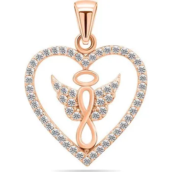 Náramek Brilio Silver Bronzový přívěsek se zirkony PT20R (Ag925/1000, 1,45 g)