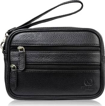 Pánská aktovka Paolo Peruzzi Pánská kožená etue do ruky Paolo Peruzzi černá