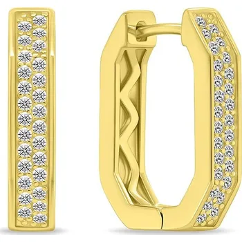 Náušnice Brilio Silver Pozlacené náušnice se třpytivými zirkony EA1138Y (Ag925/1000, 5,1 g)